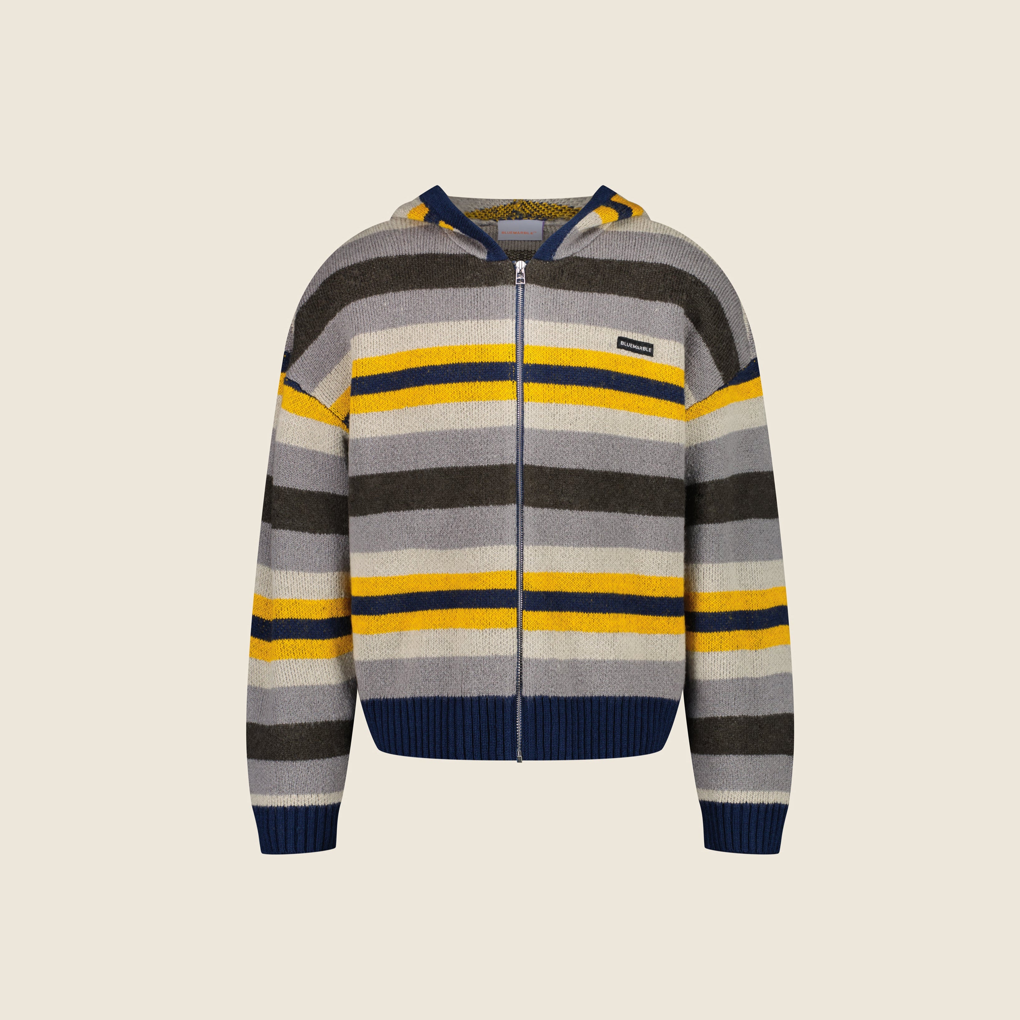 Zipped Knitted Hoodie – BLUEMARBLE