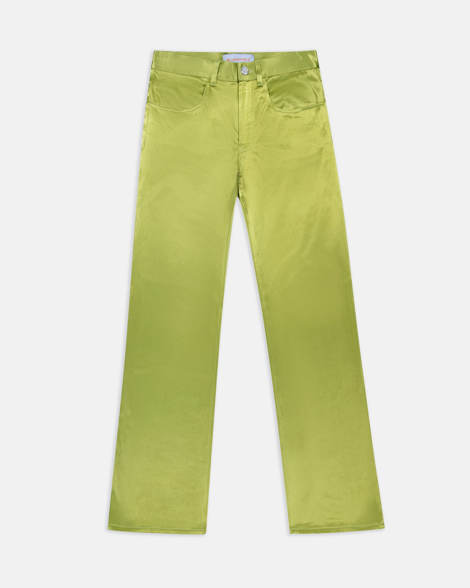 Lime Satin Pants