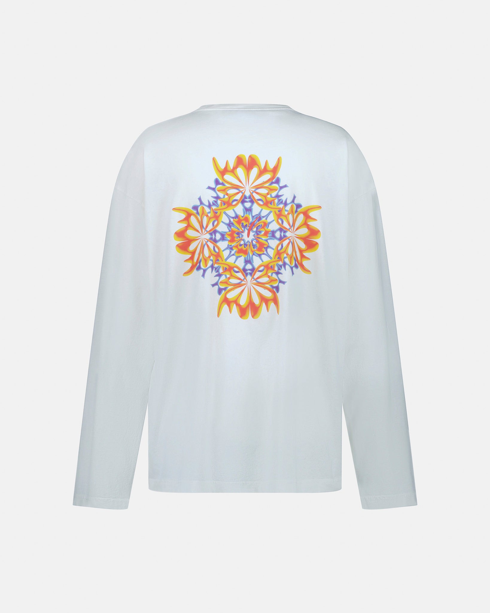 White Mandala Long Sleeve T-Shirt