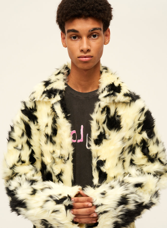 Reversible faux fur hooded jacket – BLUEMARBLE
