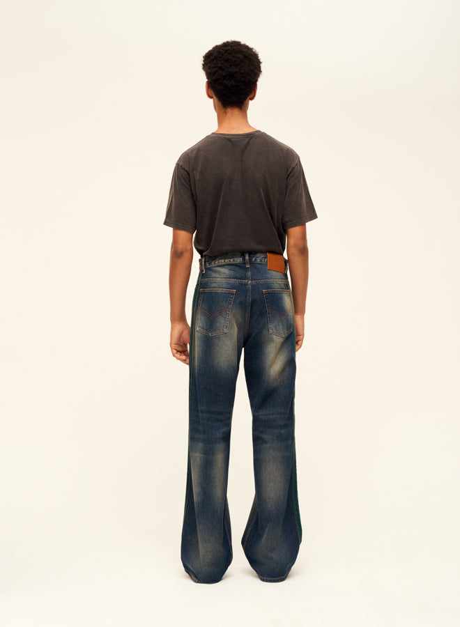 Embroidered bootcut denim pants – BLUEMARBLE