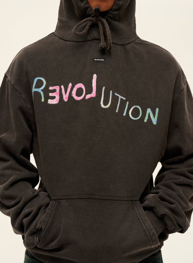 ''Revolution'' print hoodie