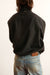 Men's relaxed fit zip-up black jacket 