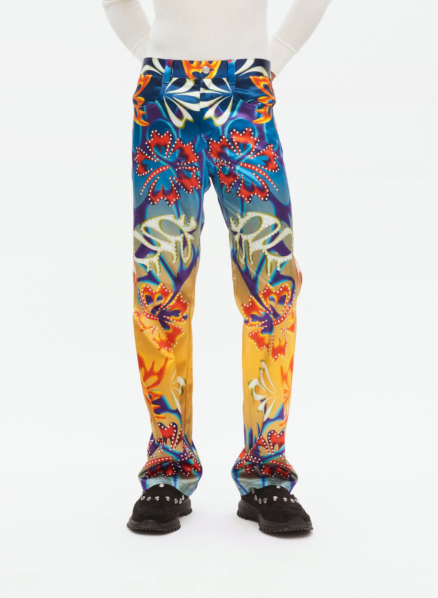 Multicolor Studded Pants
