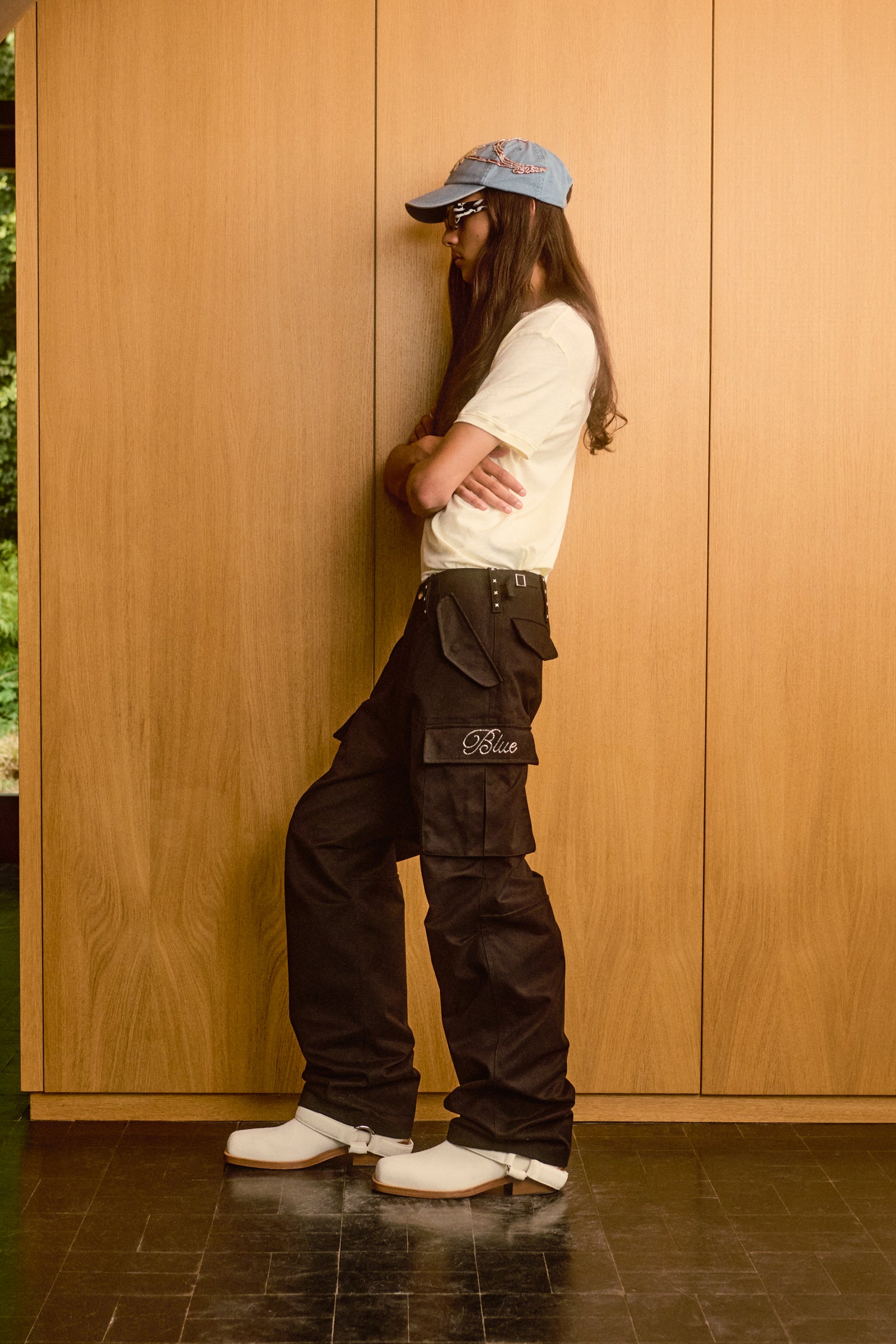 Black Embroidered Cargo Pants – BLUEMARBLE