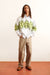 Men's relaxed fit beige chino pants in cotton gabardine