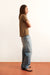 Men's brown t-shirt with a graphic design of a natural motif