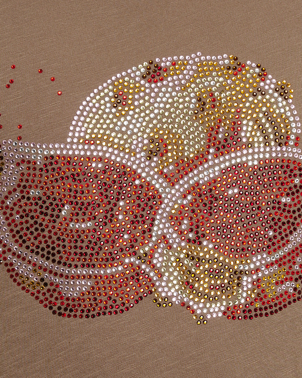 Men's brown t-shirt with a graphic design of a natural motif