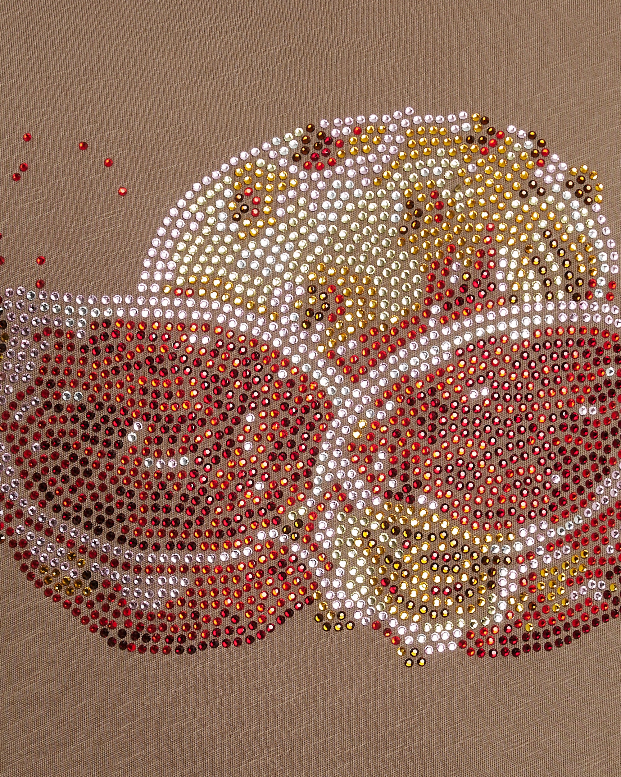 Men's brown t-shirt with a graphic design of a natural motif
