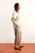Men's light-blue cotton shirt printed floral relaxed fit