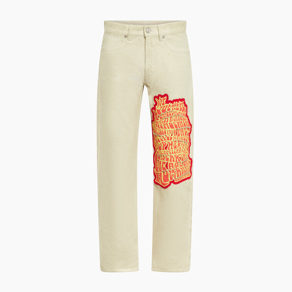 Embroidered Studded Bootcut Jeans – BLUEMARBLE