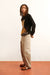 Men's black knitted sweater animal tiger design 