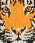 Men's black knitted sweater animal tiger design 